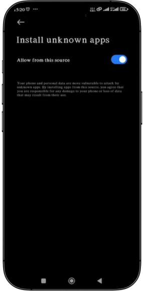 Batery Allow the installation