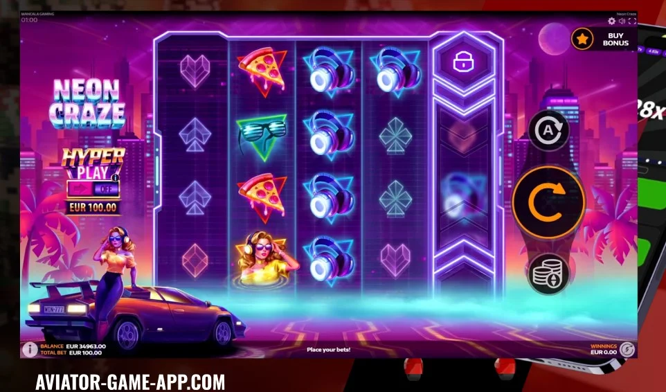 About Neon Craze Slot by Mancala Gaming