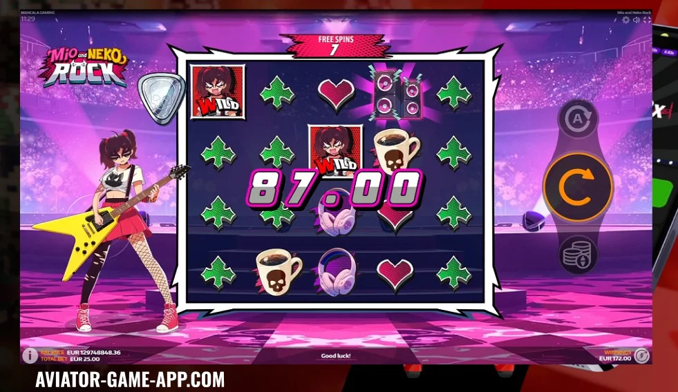 Overview of Mio & Neko Rock Slot 1