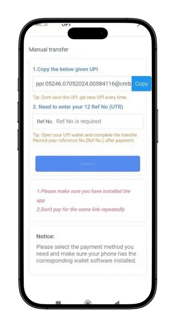 Fill in other banking details