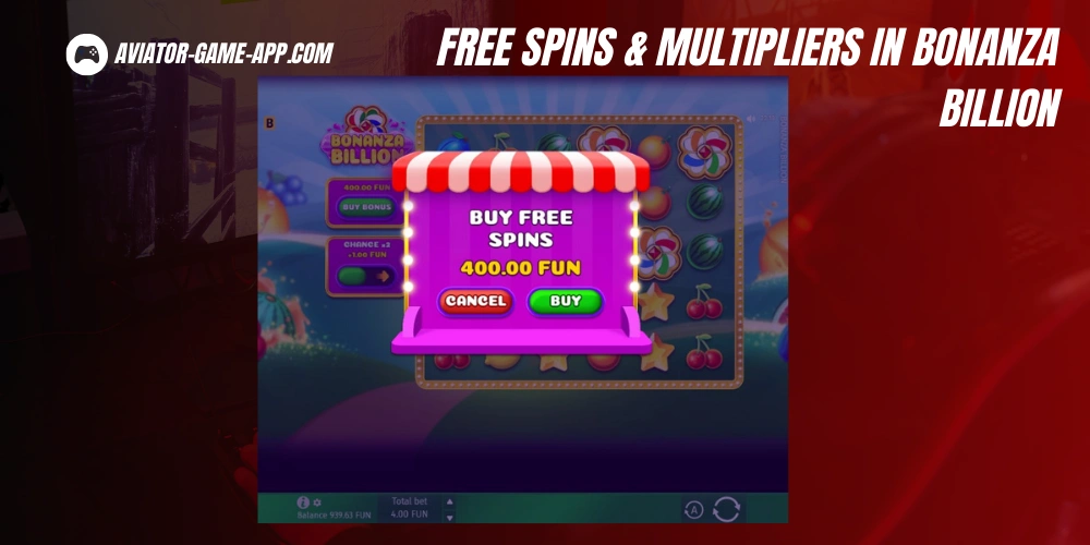 Free Spins and Multipliers in Bonanza Billion