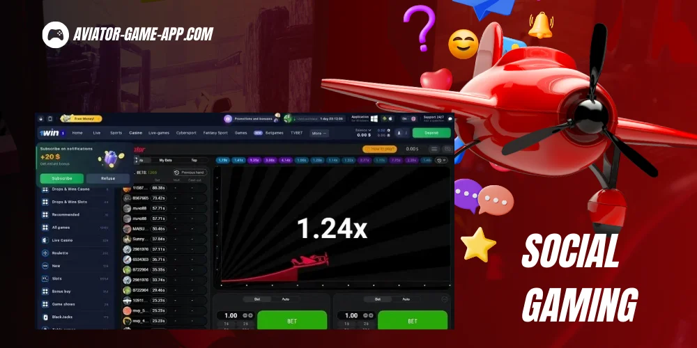 Social Gaming in Aviator Demo