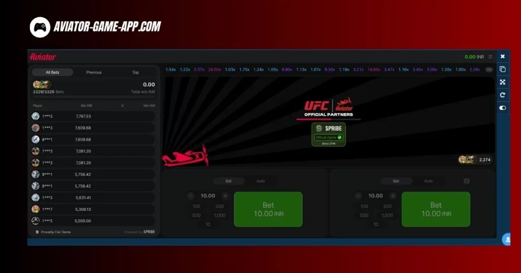 Pick the Aviator game